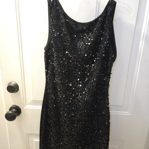 Elegant Black Sequin Dress